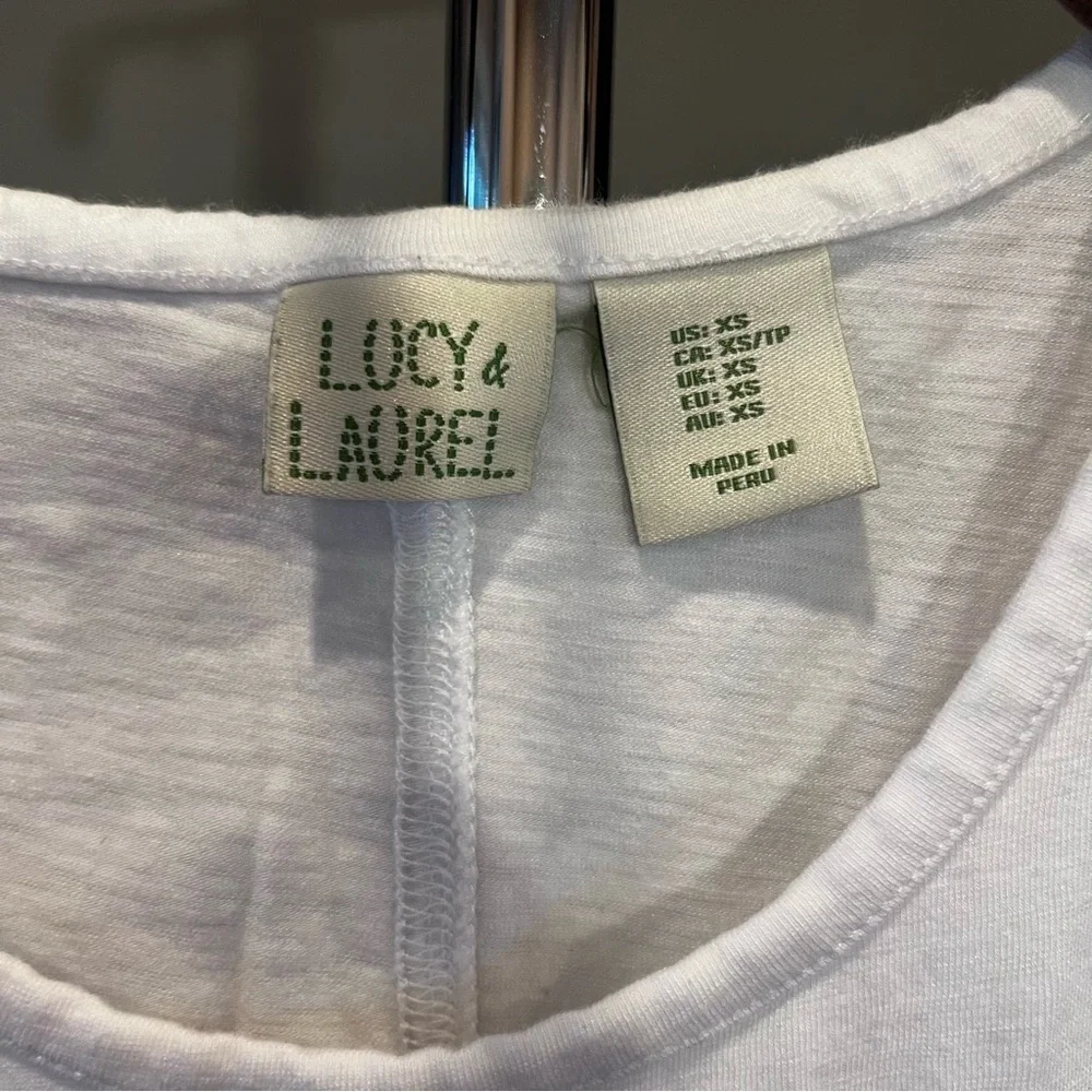 🇪🇸🐠Bundle of 2 Lucy & Laurel tank tops peach gray modal cotton spandex XS